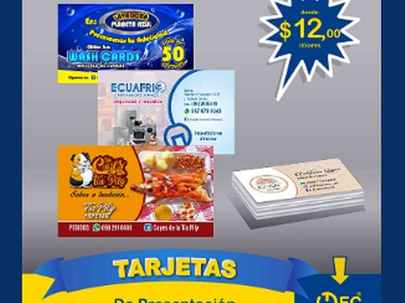 Tarjeta presentación Ecuador 