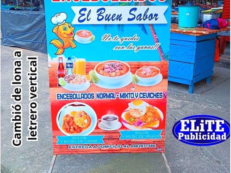 Letrero vertical Ecuador 