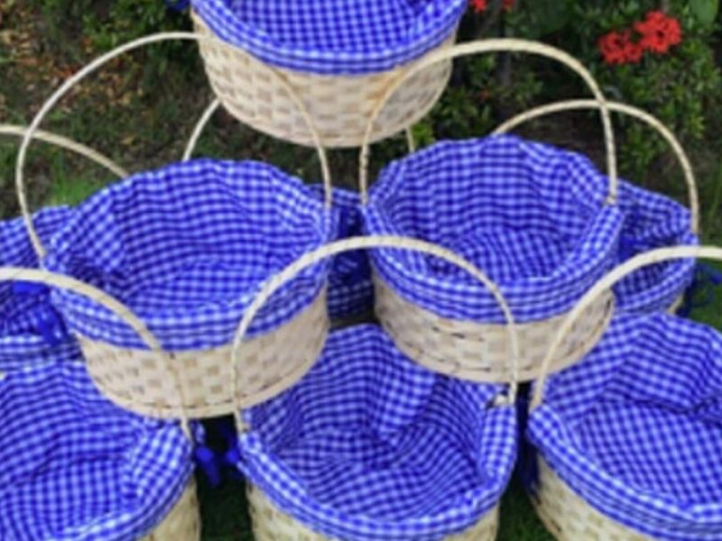 Canastas De Carrizo Axul 