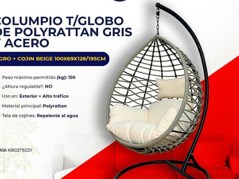 Columpio Polyrattan Gris Ecuador 