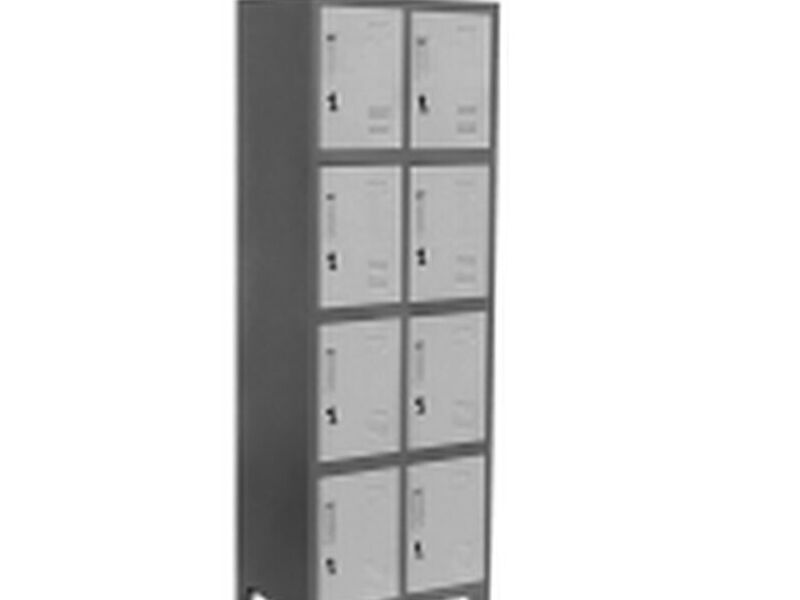 Lockers Metálico 2 Cuerpos 8 Puertas