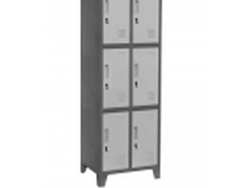 Locker Metálico, 2 Cuerpos, 6