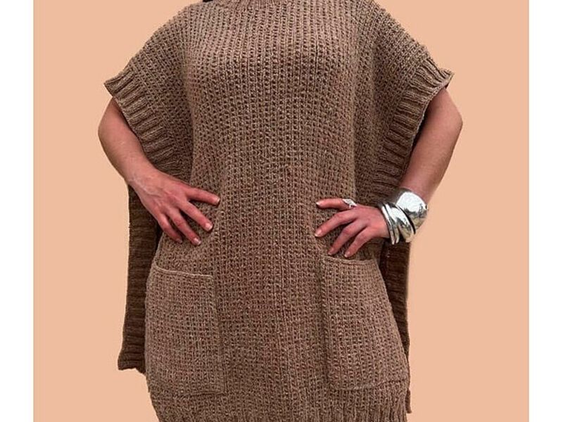 Poncho tolita beige Quito