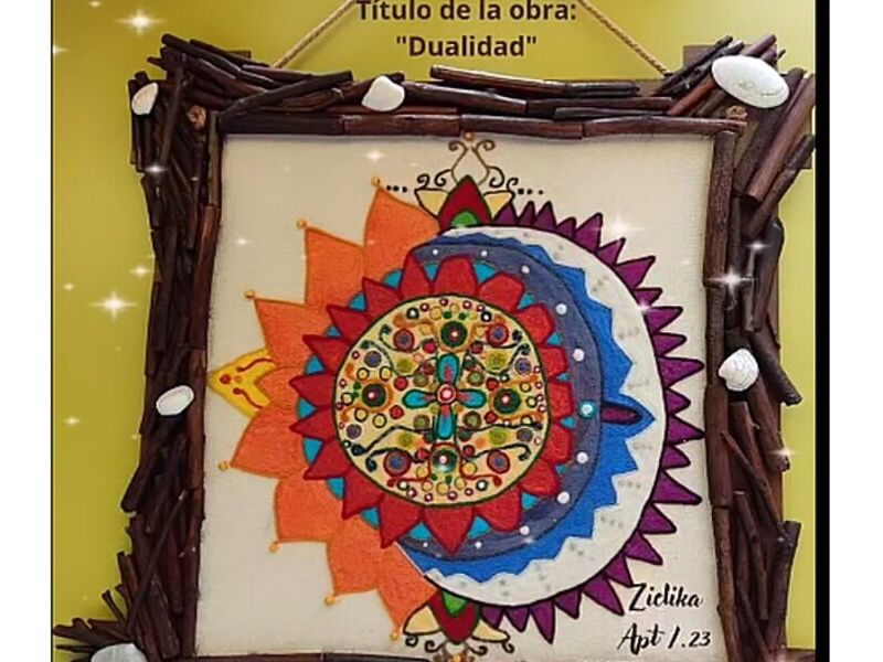 Cuadro en tela dualidad Riobamba