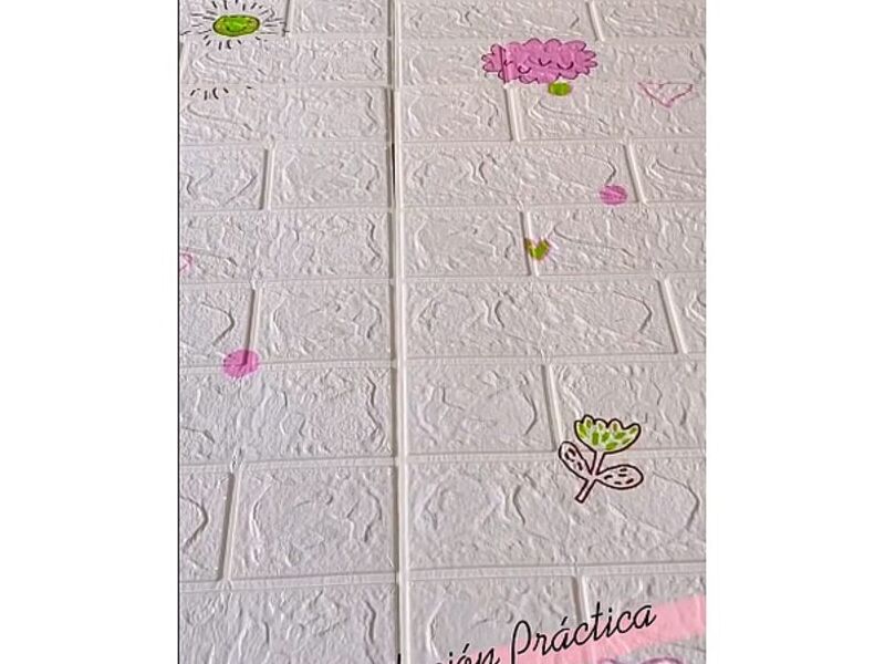 Papel tapiz autoadhesivo 3D blanco Quito