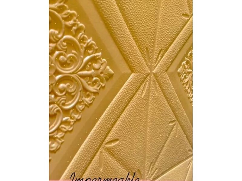 Papel tapiz autoadhesivo 3D dorado Quito
