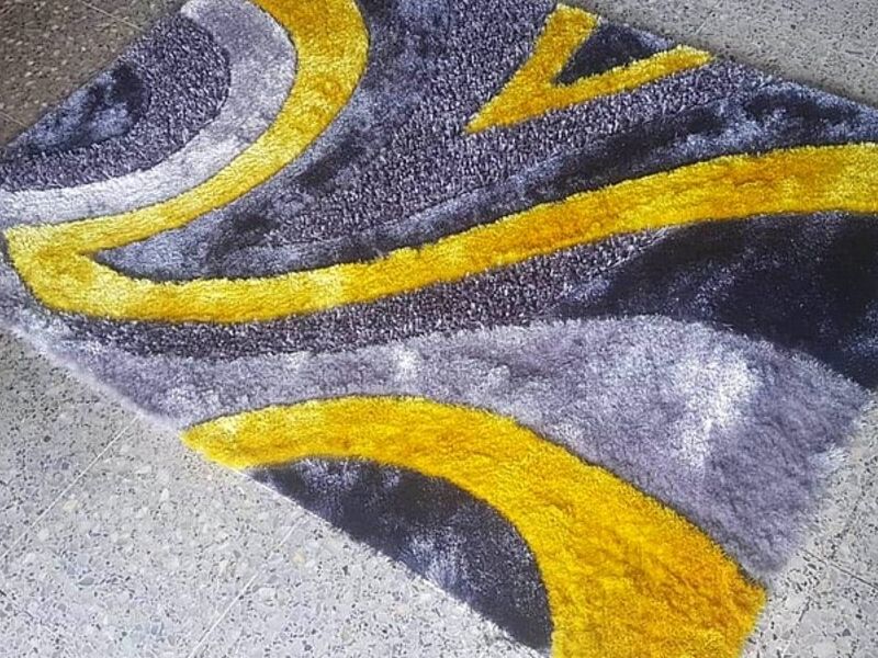 Alfombra Plomo con dorado Quito