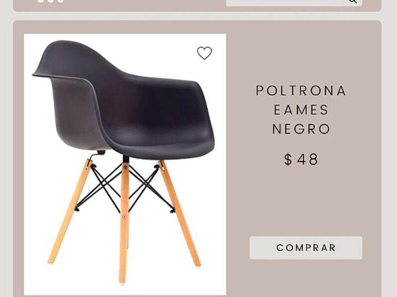 Poltrona negra Ecuador 