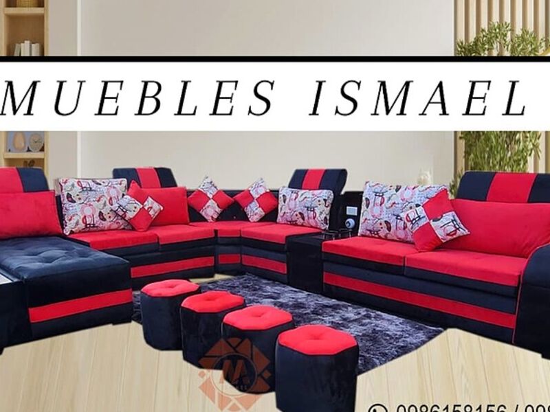 Juego sala rojo/negro Ecuador 