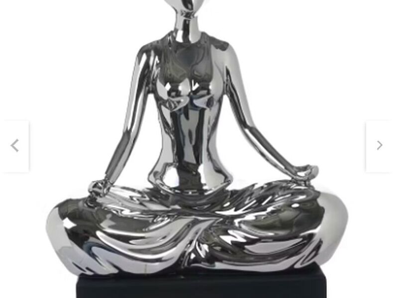 Figura Decorativa Padmasana Silver