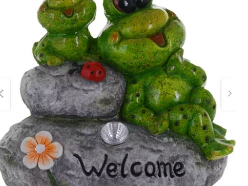 Figura Decorativa Ranas Welcome Grande