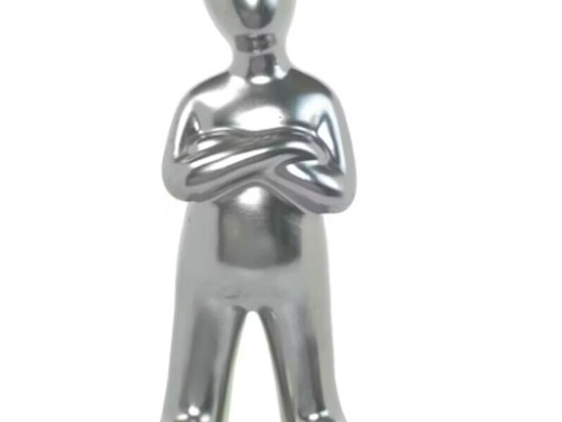 Figura Decorativa Humano Silver Mediano