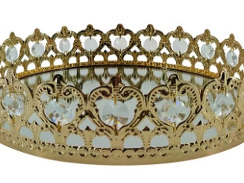 Centro de Mesa Decorativo Crown Gold