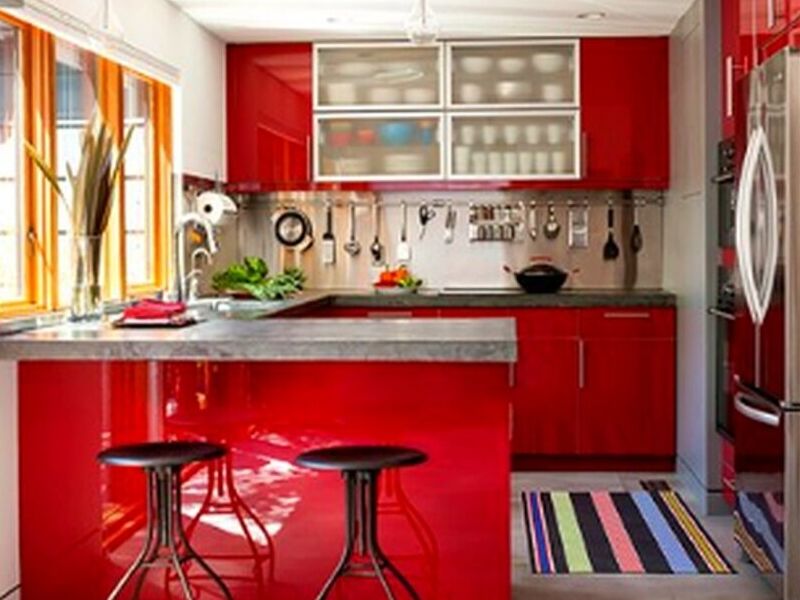 Mueble Cocina Color Rojo Ecuador