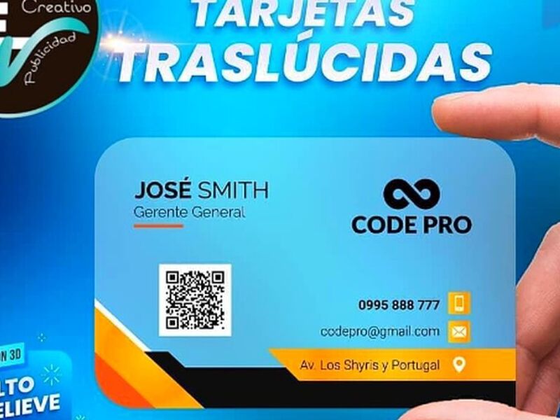 Tarjetas traslúcidas Ecuador  