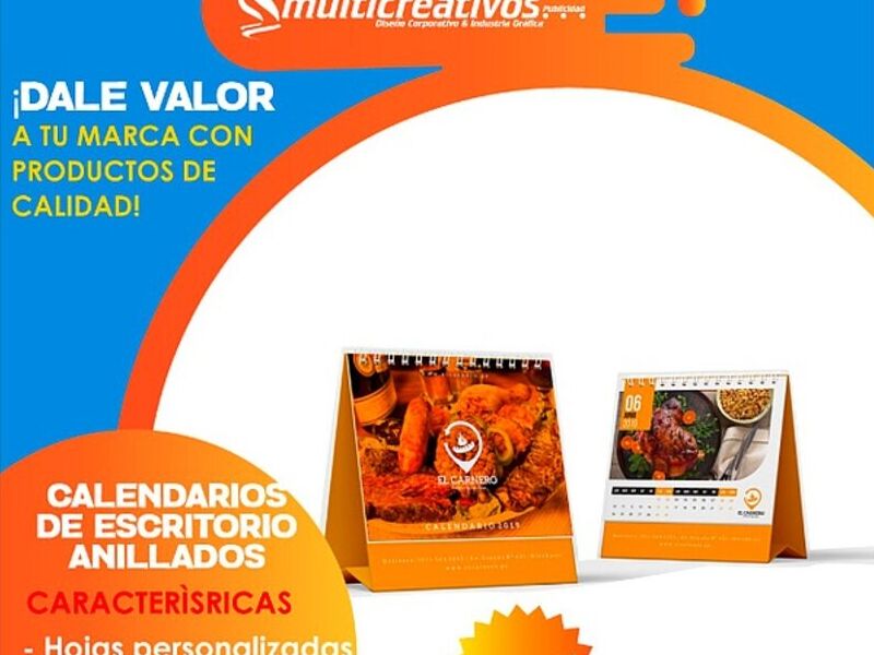 Calendario escritorio anillado Ecuador 