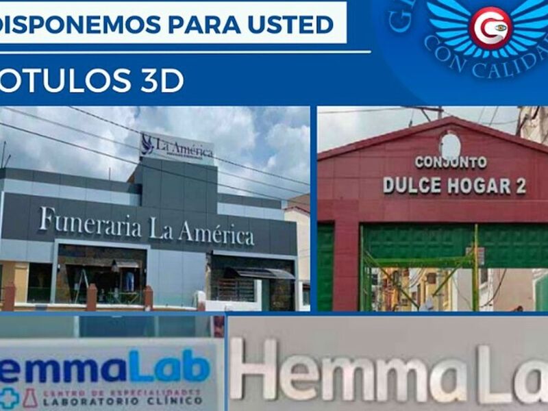 Rótulos 3D Ecuador 