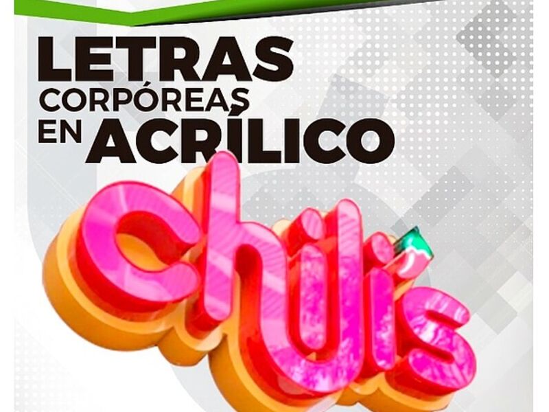 Letras corpóreas acrílicas Ecuador