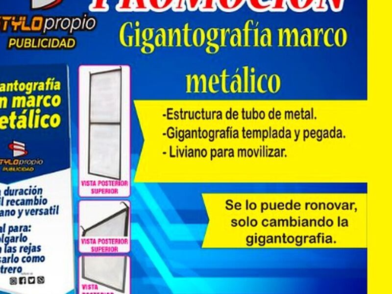 Gigantografía marco metálico Ecuador 