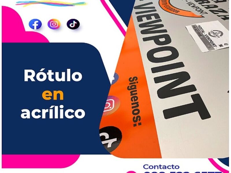 Rótulo acrílico Ecuador 
