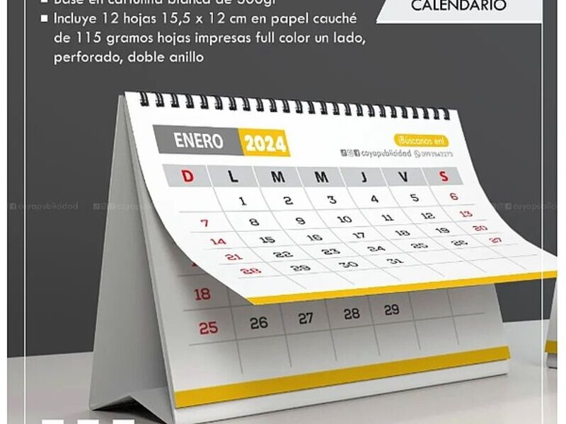 Calendario escritorio Ecuador 