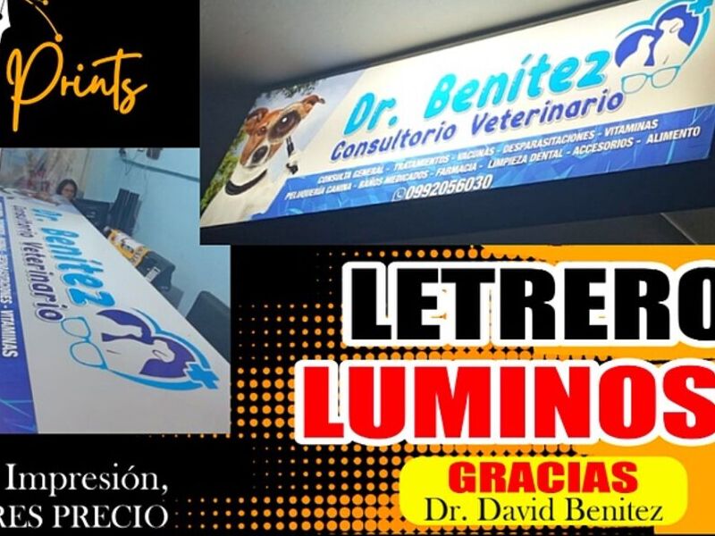Letrero luminoso Ecuador 