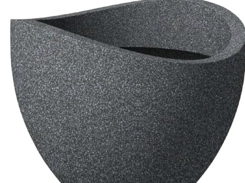 MACETA WAVE GRIS OSCURO