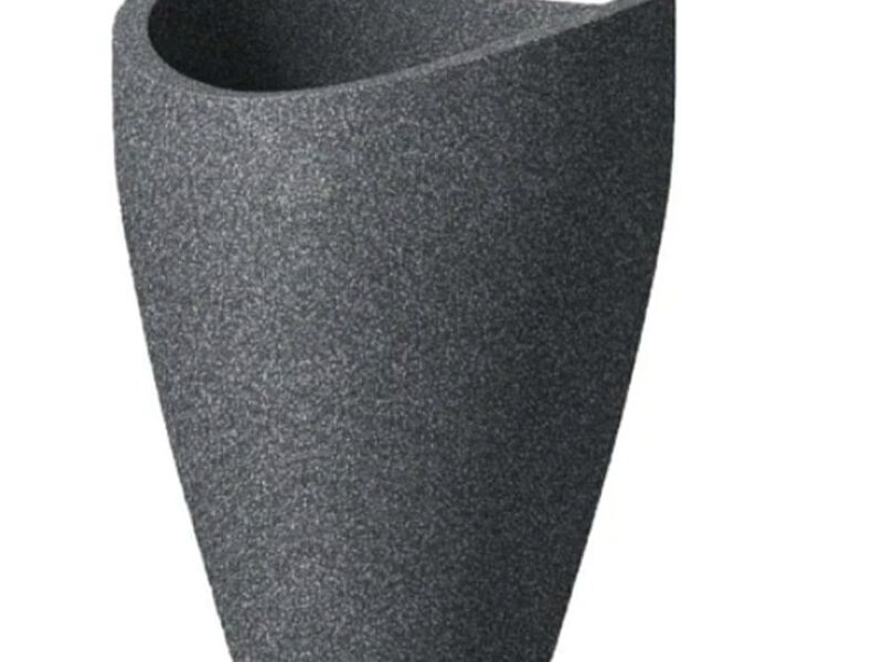 MACETA WAVE HIGH GRIS OSCURO, 40cm