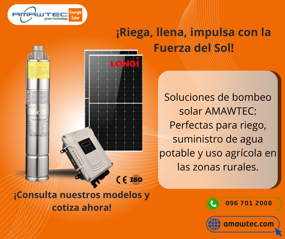 Bombas Solares 1HP, 1.5HP, 2HP