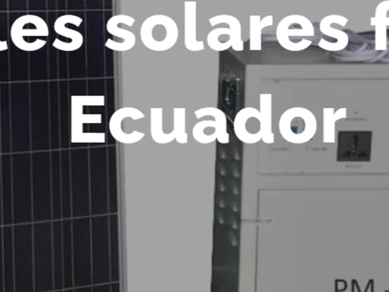 Kit paneles solares fotovoltáicos ecuador