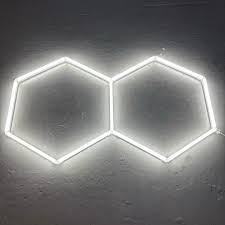 LAMPARA HEXAGONAL DOBLE