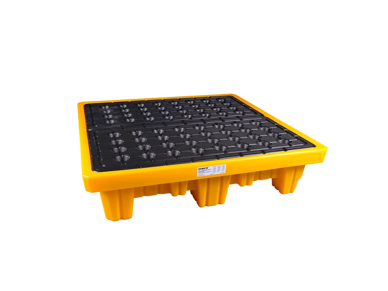 PALLET ANTIDERRAME CAPACIDAD 4 TANQUE 55 GALONES