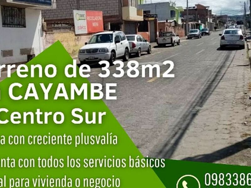 TERRENO EN VENTA CAYAMBE EC