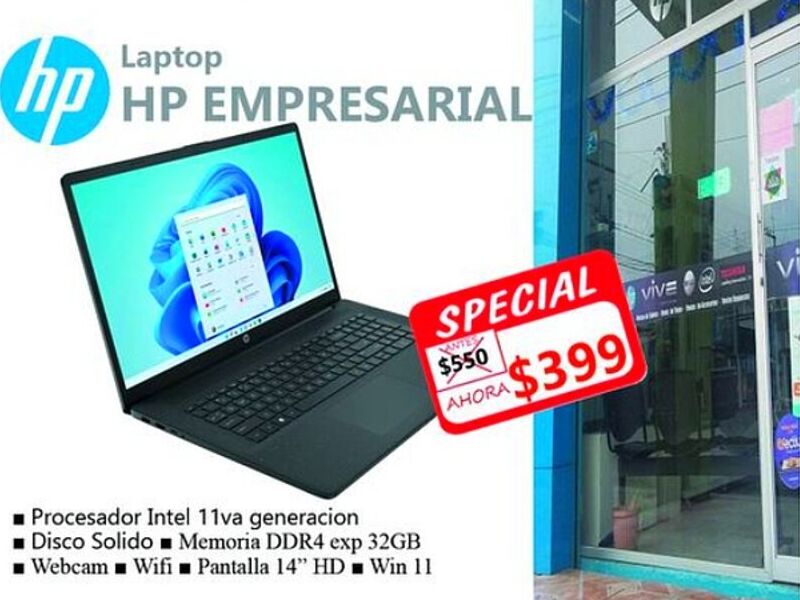 Laptop HP empresarial Milagro