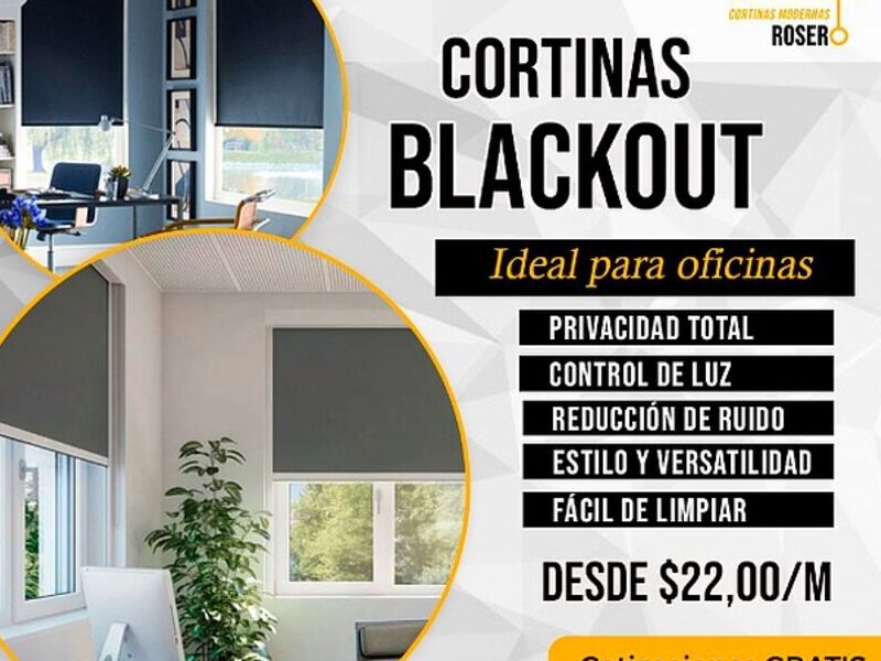 Cortina blackout negro Ecuador