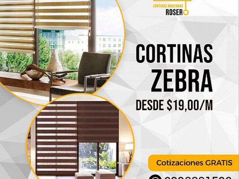 Cortina zebra caoba Ecuador