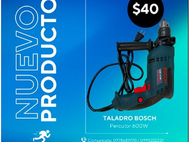 Taladro bosch percutor 600W Ecuador