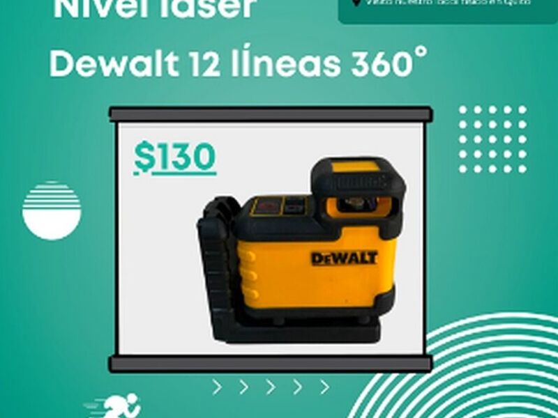 Nivel láser dewalt 12 lineas 360 Ecuador