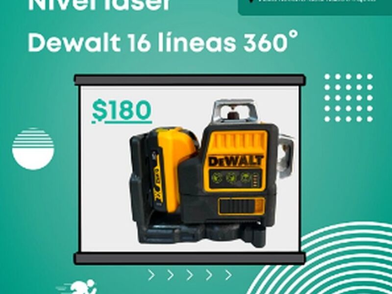 Nivel láser dewalt 16 lineas 360 Ecuador