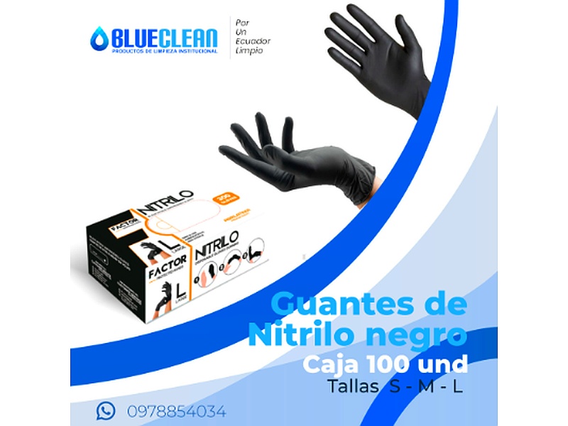 Guantes de nitrilo negro Ecuador