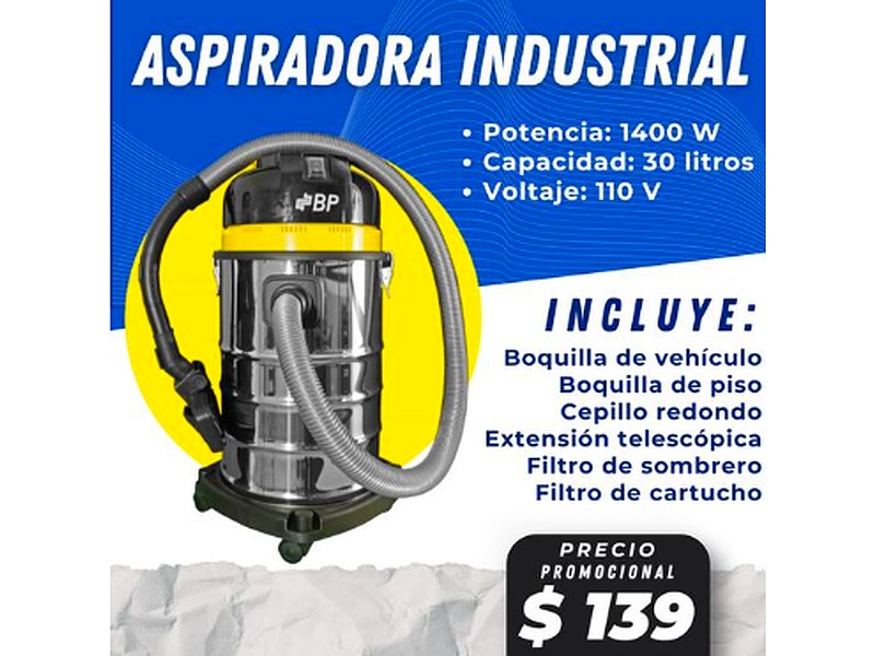 Aspiradora Americana BP 30ltrs Ecuador