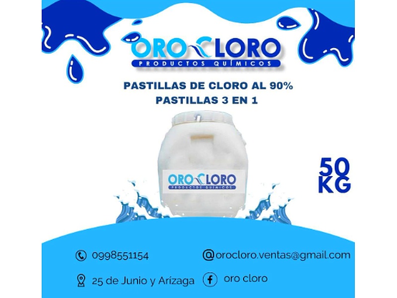 PASTILLA DE CLORO AL 90% Ecuador