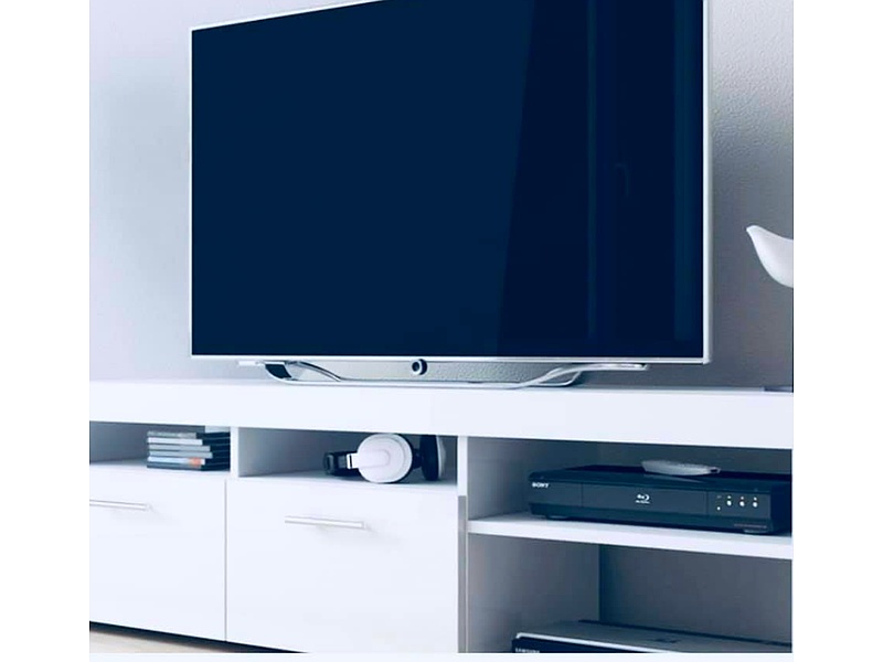 Muebles Blanco TV Melamina Ambato