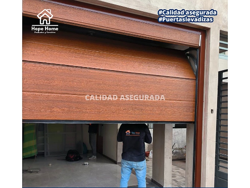 Puerta Garaje Deslizante Madera Contrachapada Ecuador