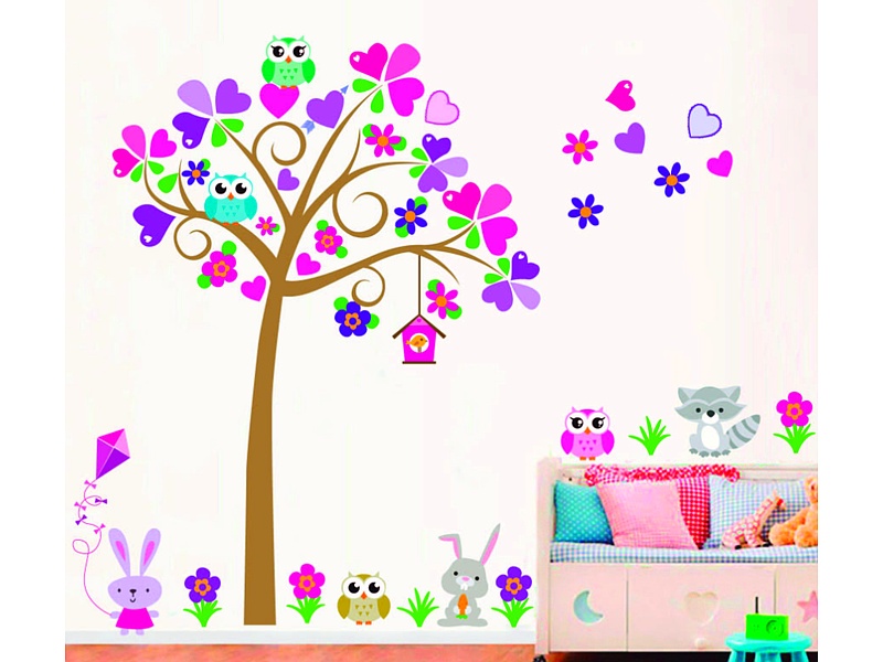 Sticker Árbol Hojas Corazones Ecuador