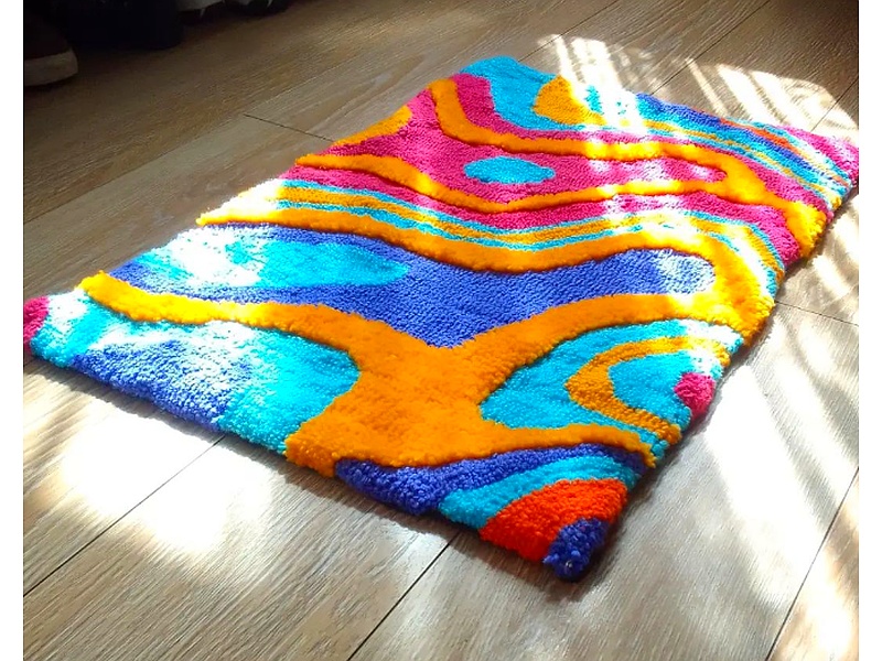 Alfombra peluda Multicolor Ecuador