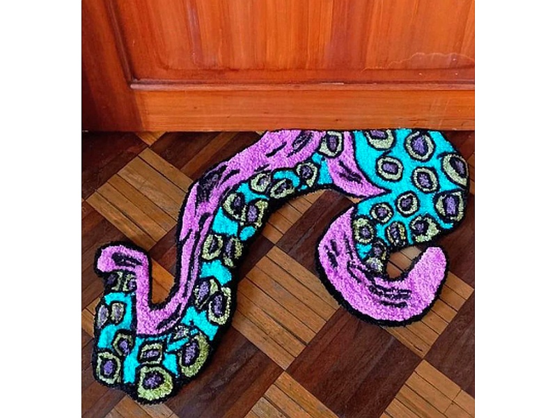 Alfombra decorativa Calamar Espacial Ecuador