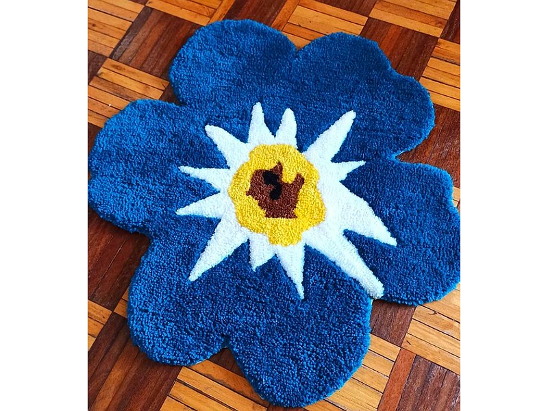 Alfombra flor Azul Ecuador