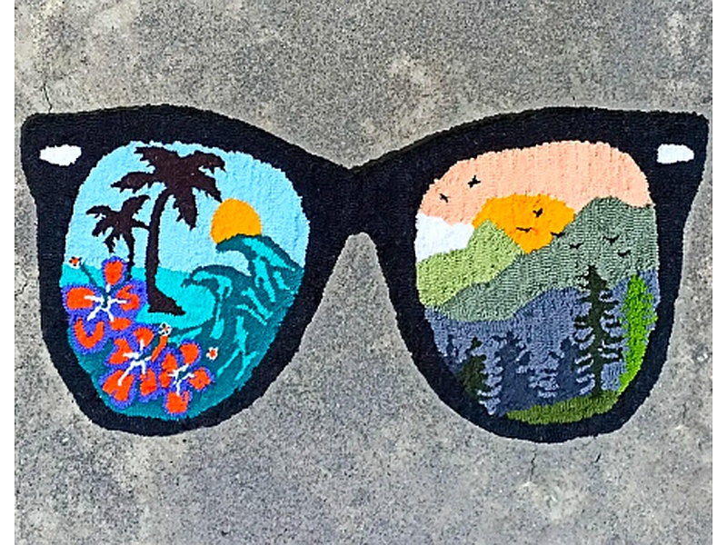 Alfombra decorativa Lentes Sol Ecuador