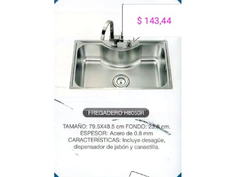 Fregadero H8050R, Quito